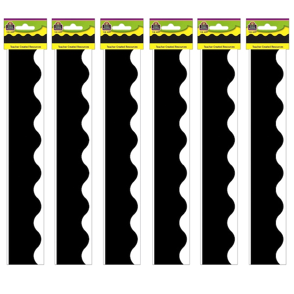 Teacher Created Resources Black Border Trim, 35 Feet Per Pack, PK6 4397 - main